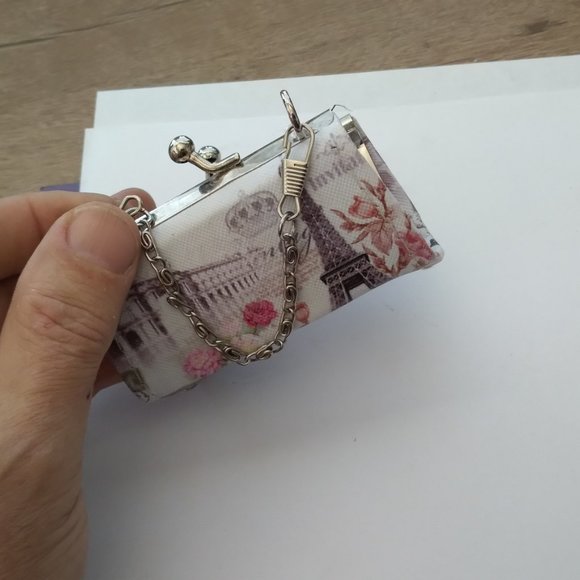 Minature coin purse with french scene - Picture 7 of 7